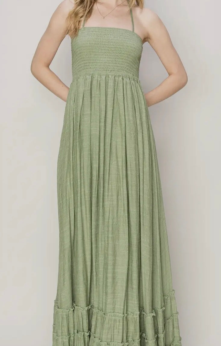 Backless Halter Maxi Dress
