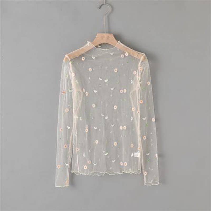 Bloom & Lace Mesh Top
