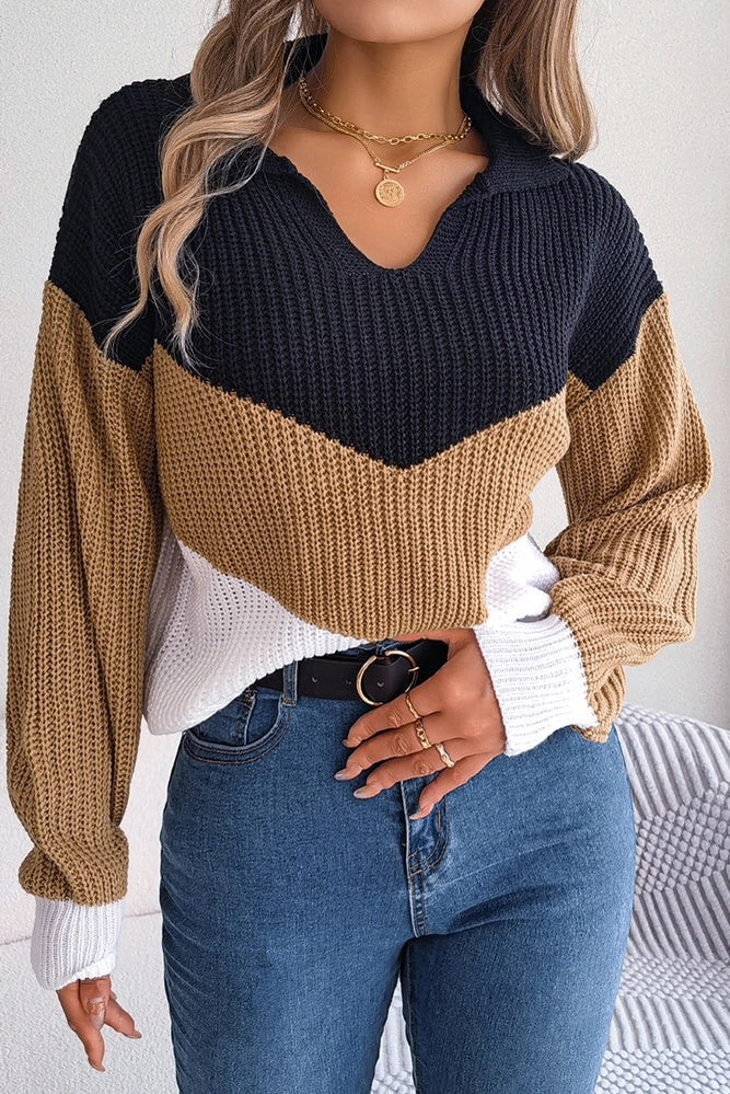 Crisp Cascade Colorblock Sweater