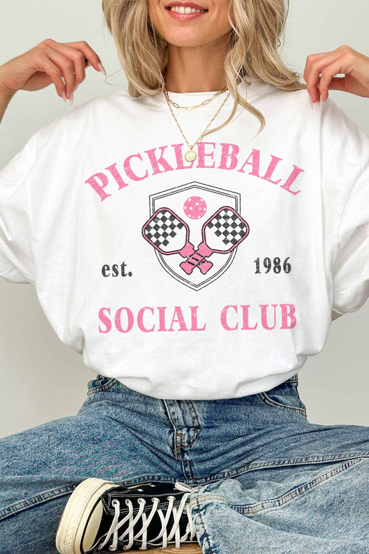 Pickle Ball Social Club Graphic Tee - OverSized