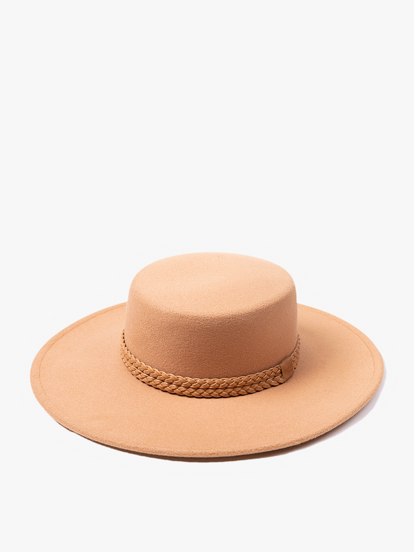 Lynnie Wide Brim Hat w/ Straw Band