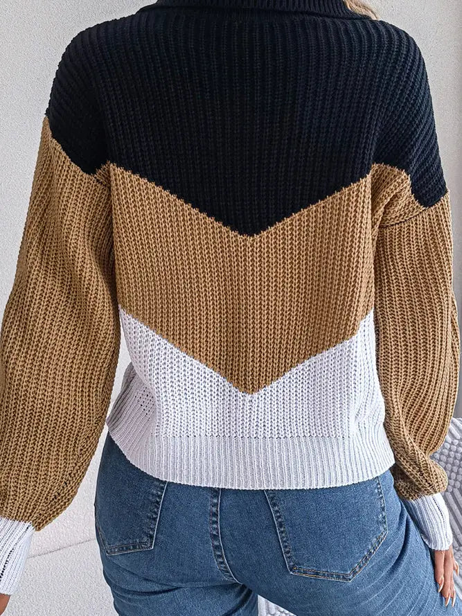 Crisp Cascade Colorblock Sweater