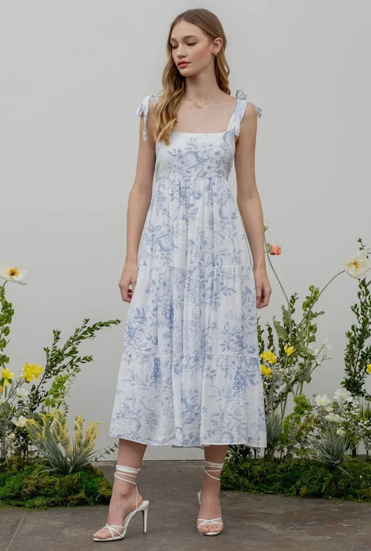 Blossom Tiered Midi Dress