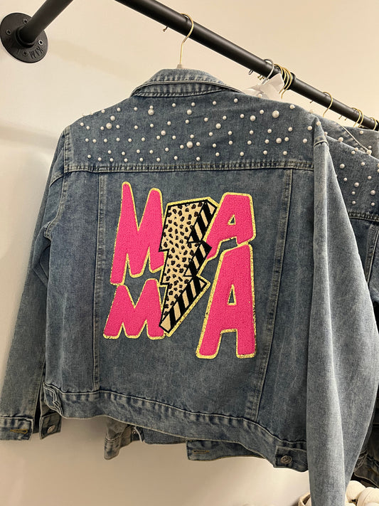 MAMA Pearl jean jacket