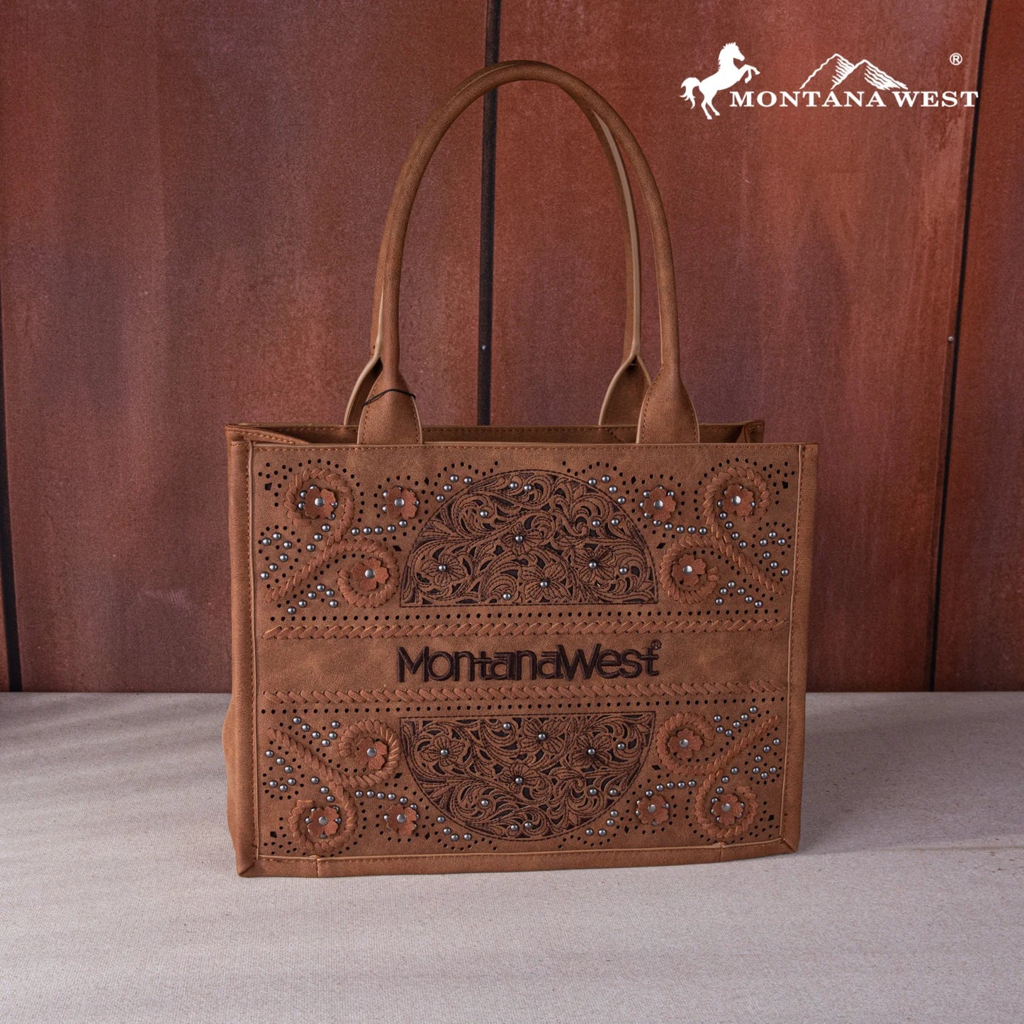 Montana West Embroidered Cut-out Concealed Carry Tote