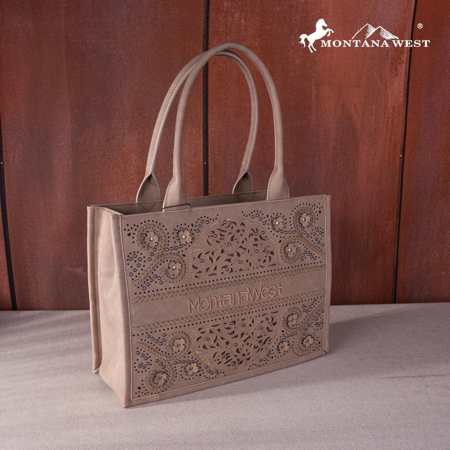 Montana West Embroidered Cut-out Concealed Carry Tote