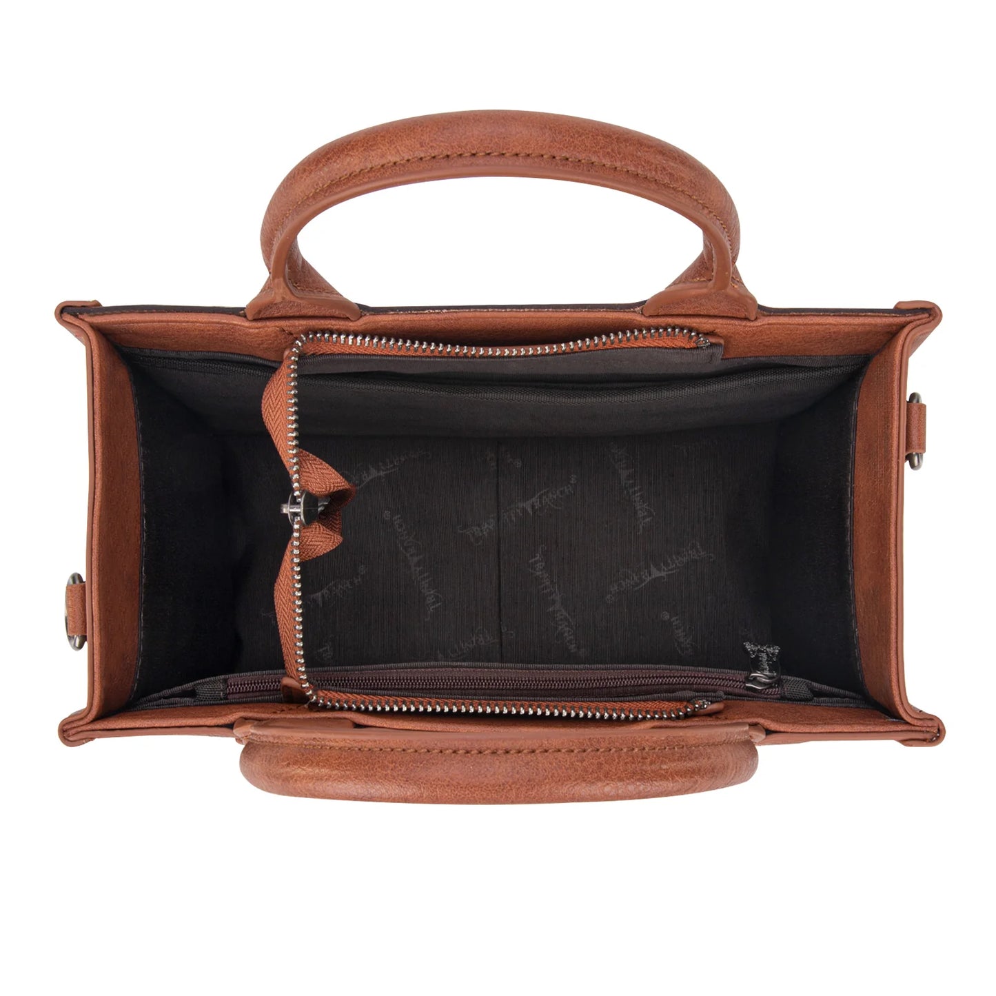 Trinity Ranch Floral Aztec Tooled Concealed Carry Tote/Crossbody